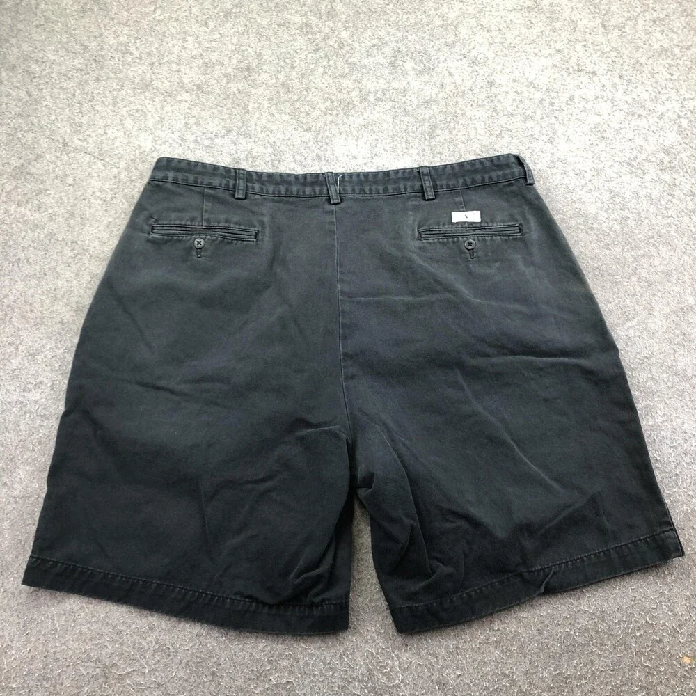 Vintage Polo Ralph Lauren Shorts Mens 40 Gray Chino Pleated 10 Inseam Casual